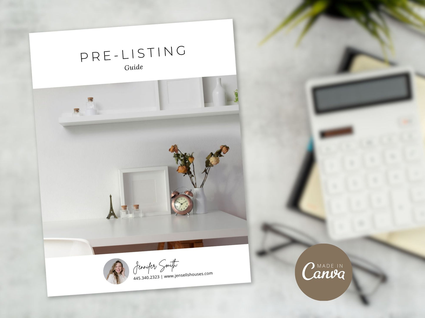 Minimal Pre-Listing Guide template for real estate agents to prepare sellers for the listing
process.