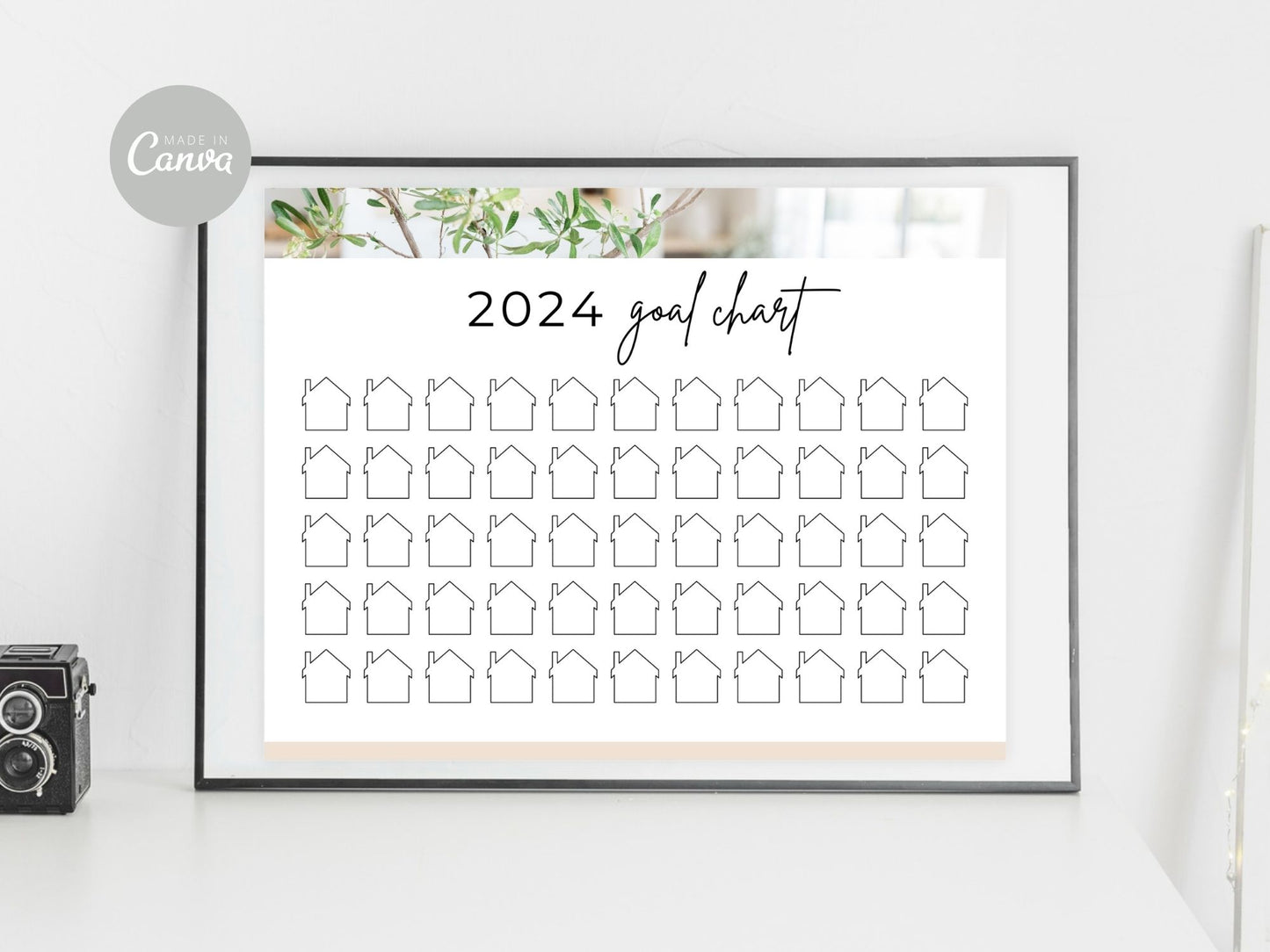 Real Estate 2024 Realtor Goal Chart - Comprehensive chart for goal setting and tracking, providing a motivational and practical tool for achieving real estate milestones in the year 2024.