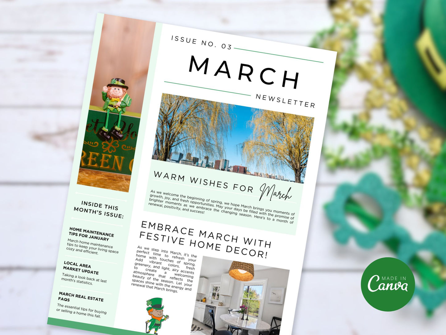 March Newsletter 2025 with spring tips, market trends, and real estate updates for clients.