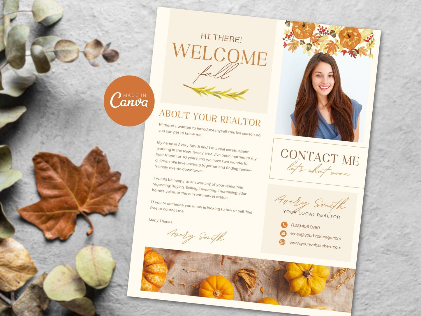Real Estate Fall Real Estate Letter - Thoughtfully crafted letter template for sharing seasonal updates, expressing gratitude, and maintaining a strong connection with your real estate audience during the fall season.