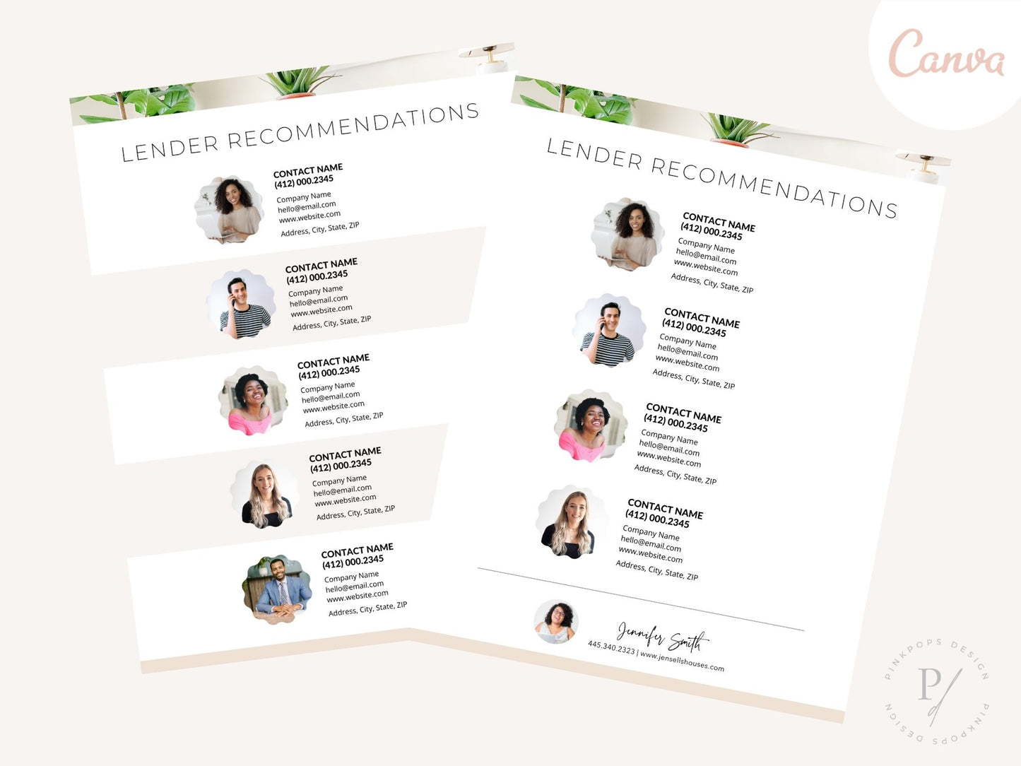 Real Estate Lender Recommendation Flyer - Editable template for empowering clients with trusted financing recommendations in the real estate market.