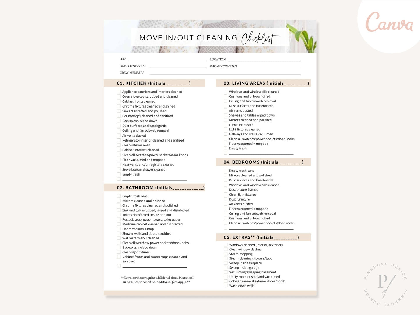 Move In And Out Cleaning Checklist