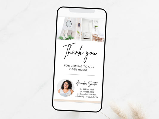 Real Estate Textable Thank You Card - Express gratitude effortlessly with a digital thank you card for clients, colleagues, or partners, infusing appreciation with professionalism and style.