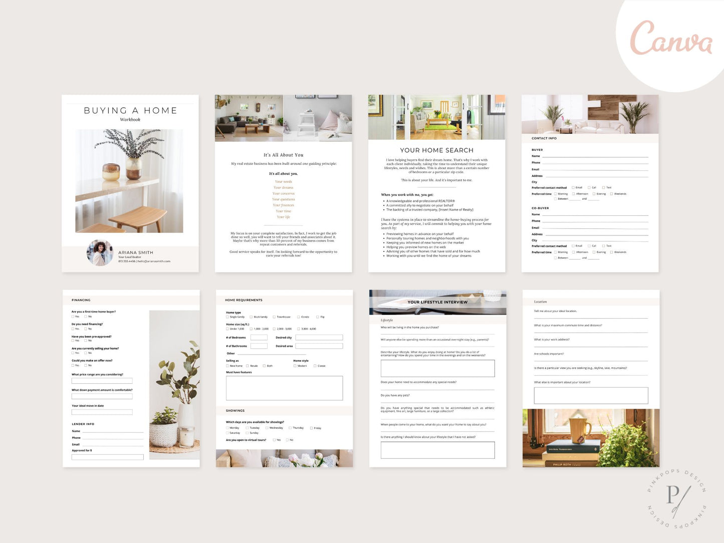 Minimal Buying A Home Workbook: Streamlining the home buying journey with essential prompts and organized sections for stress-free purchase.