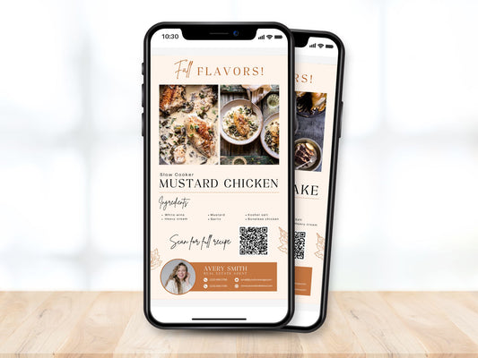 Fall Recipe Textables Vol 01 - Real estate-focused seasonal designs for social media and client
engagement.