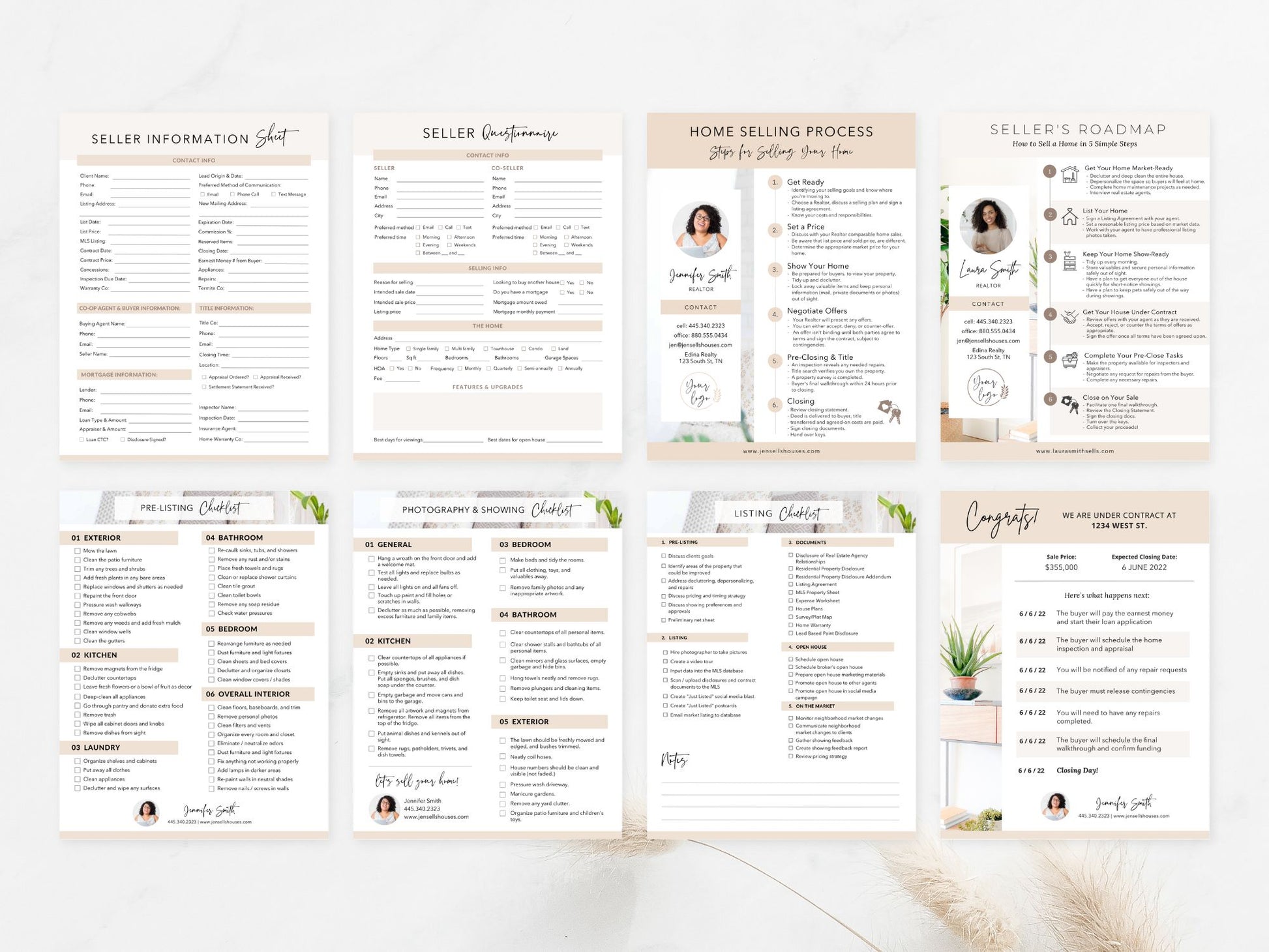 Real Estate Seller Checklists Bundle - Versatile and editable templates for empowering sellers with comprehensive guides in the real estate transaction process.