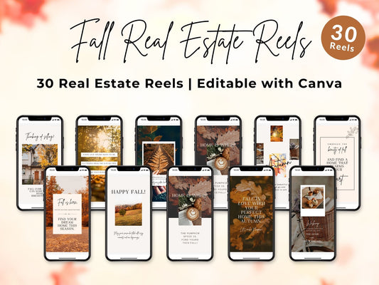 Fall Instagram Reels Vol 01 - Seasonal real estate-themed reels for autumn promotions.