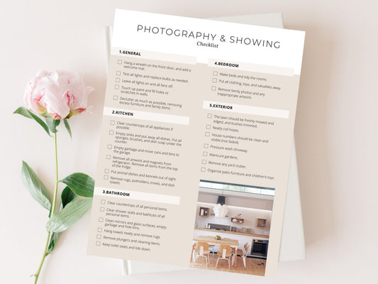 Luxury Photography & Showing Checklist