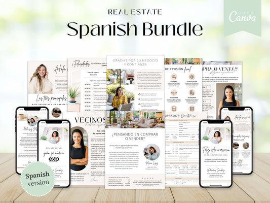 Spanish Real Estate Bundle - Boost your real estate business with our resources in Spanish.