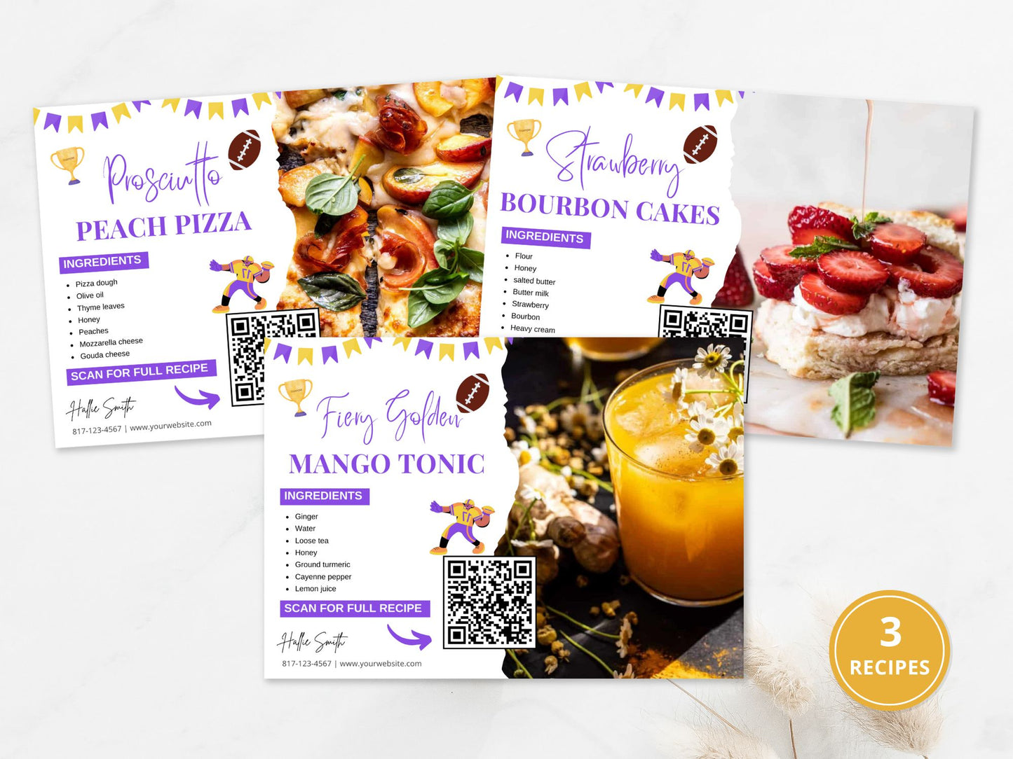 Super Bowl Real Estate Recipe Postcards - Themed postcards with tasty recipes and real estate tips for the big game.