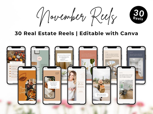 November Real Estate Instagram Reels for engaging and seasonal video marketing ideas tailored to realtors.