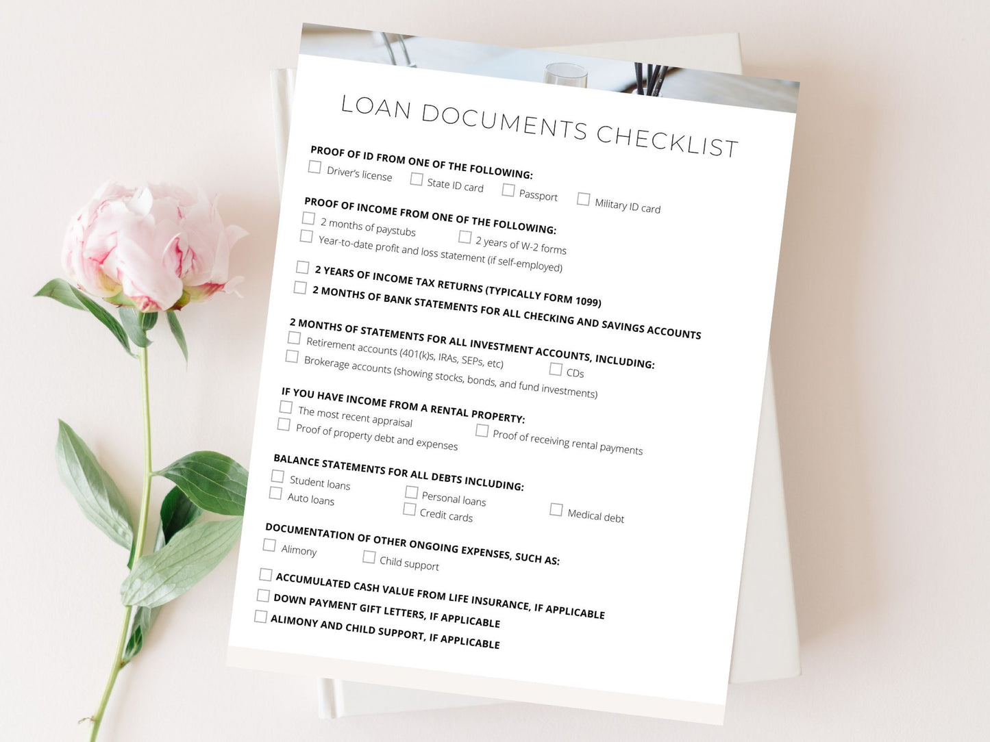 Minimal Loan Documents Checklist - Streamlined toolkit for efficient loan application and financial success.