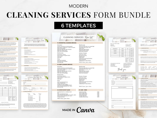 Modern Cleaning Services Form Bundle