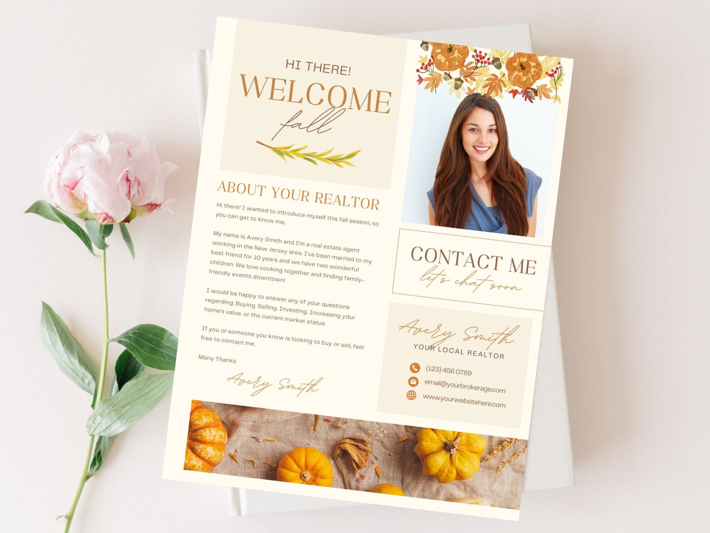 Real Estate Fall Real Estate Letter - Thoughtfully crafted letter template for sharing seasonal updates, expressing gratitude, and maintaining a strong connection with your real estate audience during the fall season.