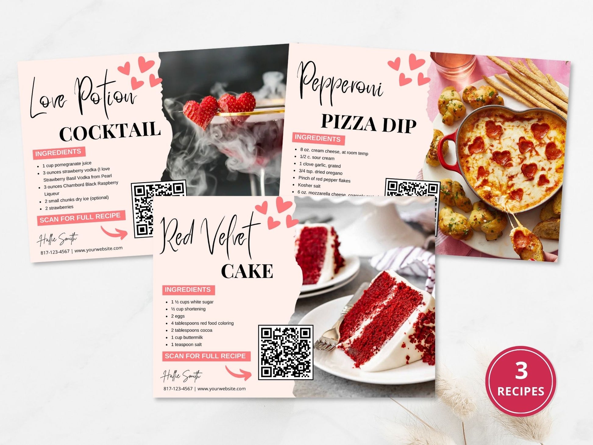 Real Estate Valentine's Day Recipe Postcard Bundle: Spreading Love and Culinary Delights to Clients and Prospects on Valentine's Day