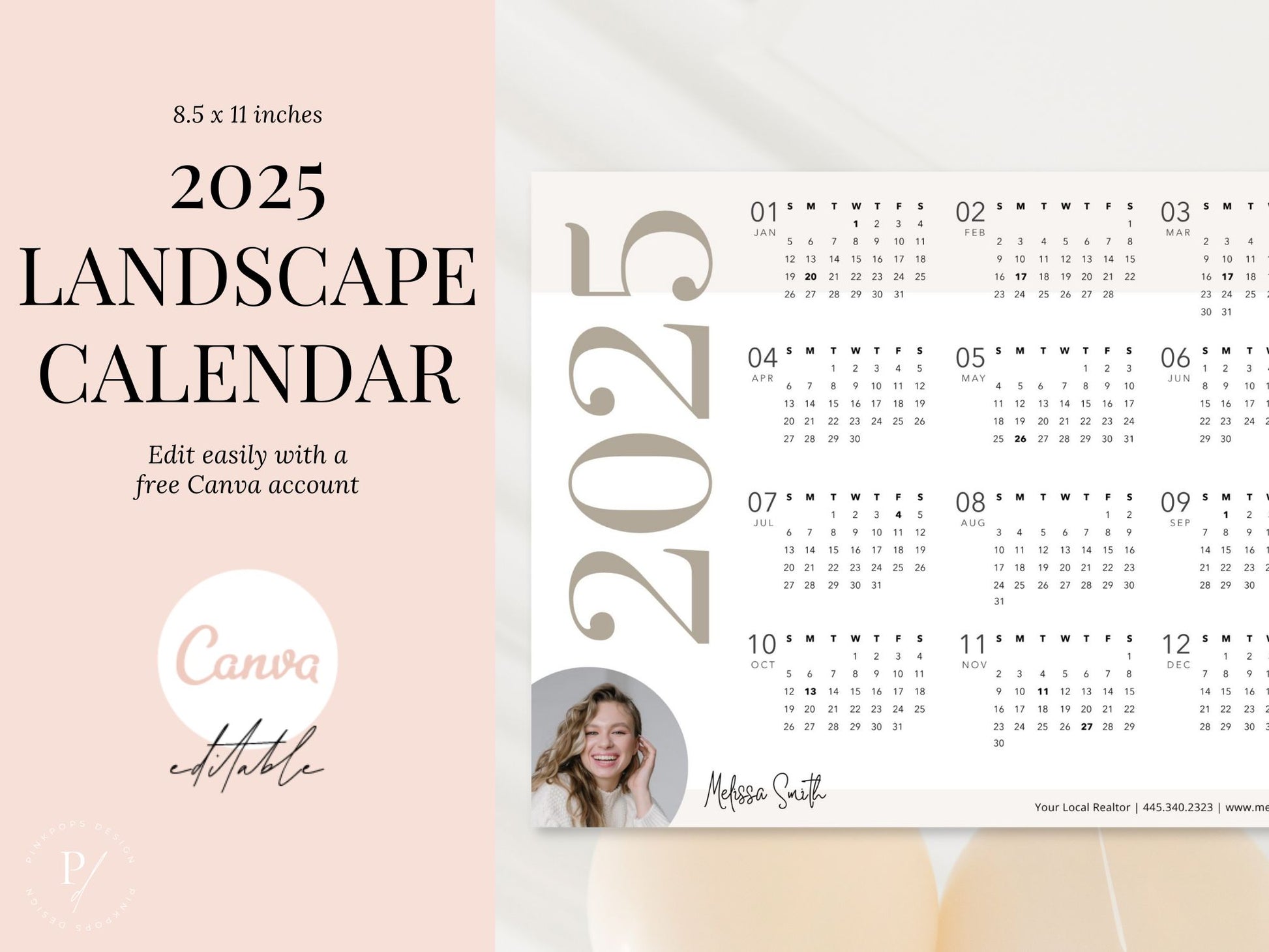 Real Estate 2025 Landscape Calendar