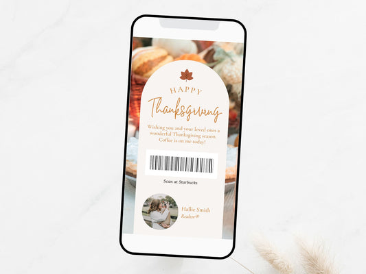 Real Estate Digital Thanksgiving Gift Card - Innovative digital card for seamlessly sending heartfelt wishes, expressing gratitude, and fostering connections with clients in a convenient and personalized manner during the festive season.
