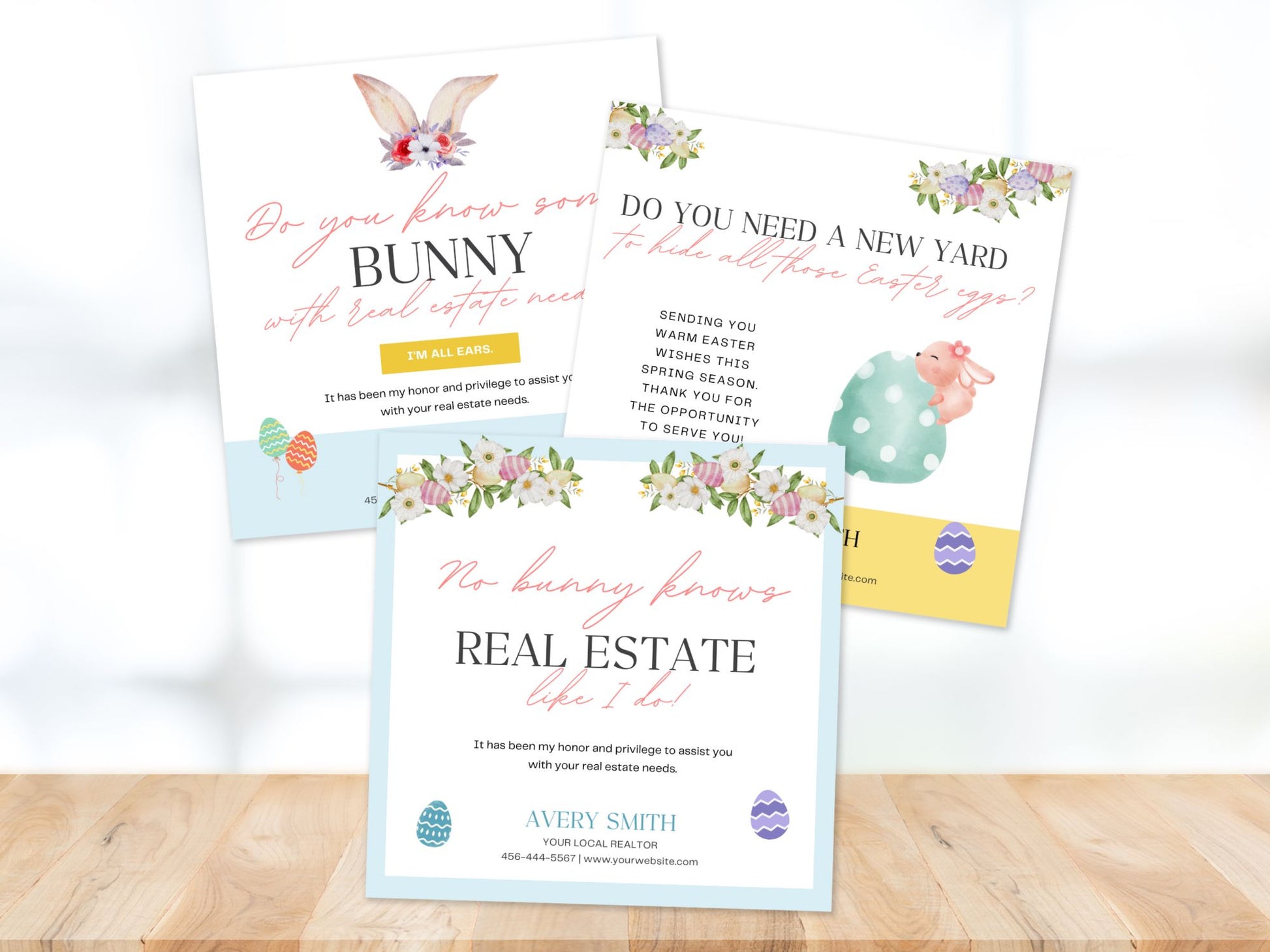 Easter Pop By Tags Bundle - Vibrant and festive pop-by tags for personalized real estate marketing during the Easter season.