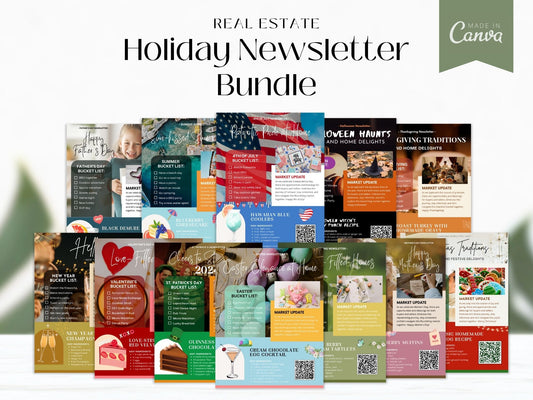 Holiday Newsletter Bundle - Spread holiday cheer and stay connected with festive newsletter templates.