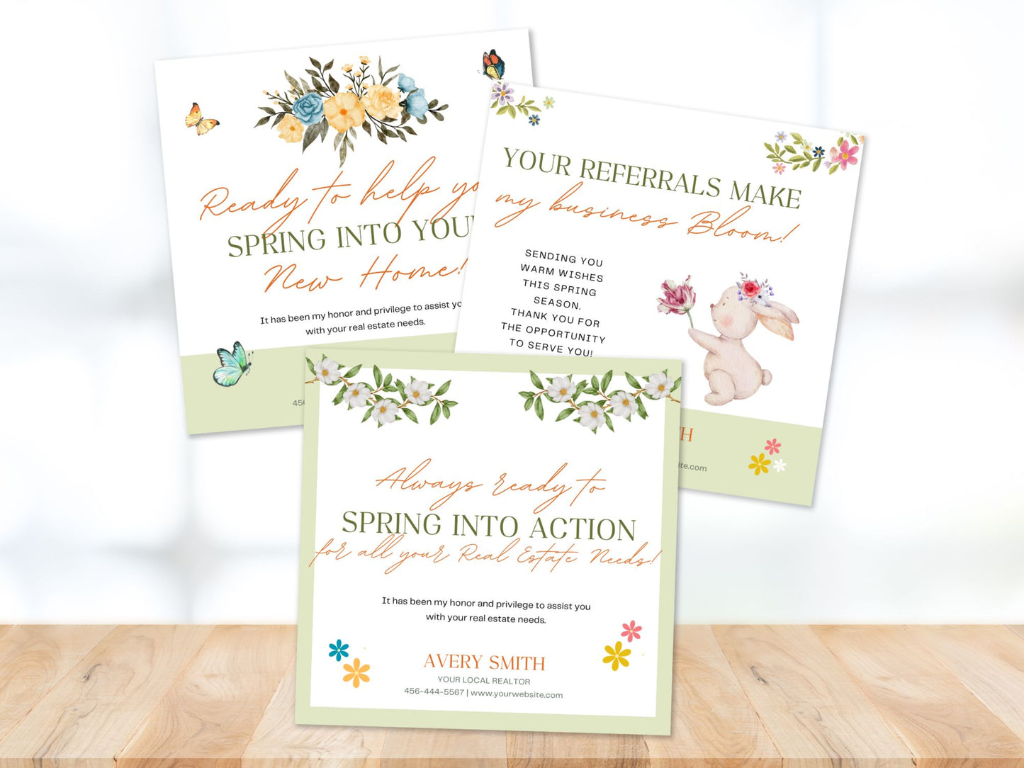 Spring Pop By Tags Bundle - Professionally designed real estate gift tags with vibrant and fresh spring themes.