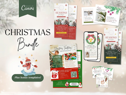Real Estate Christmas Bundle: A Festive Collection of Templates for Spreading Joy and Cheer in Real Estate Marketing\