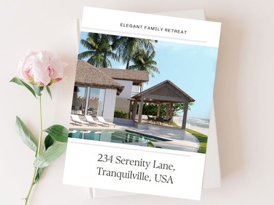 Real Estate Luxury Property Brochure - Exquisite design showcasing premium property details, captivating potential buyers with sophisticated visuals in luxury real estate marketing.