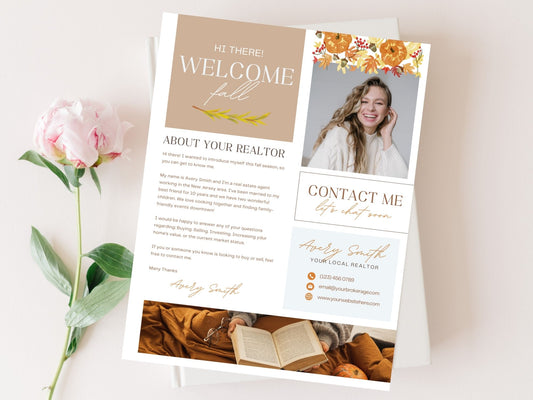 Real Estate Fall Real Estate Letter Vol 02 - Thoughtfully crafted letter template for sharing seasonal updates, expressing gratitude, and maintaining a strong connection with your real estate audience during the fall season.