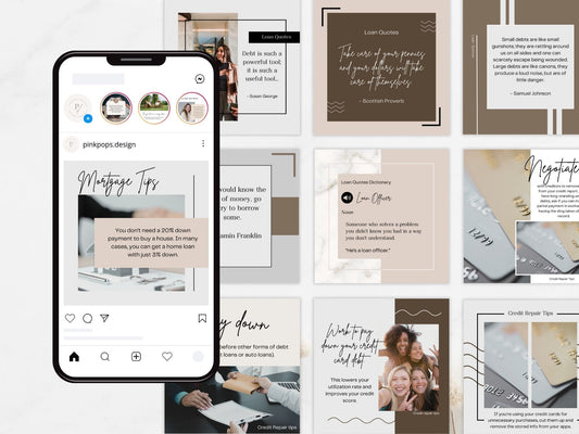 Mortgage Tips Instagram Posts - Visually captivating posts offering valuable insights into mortgage management.