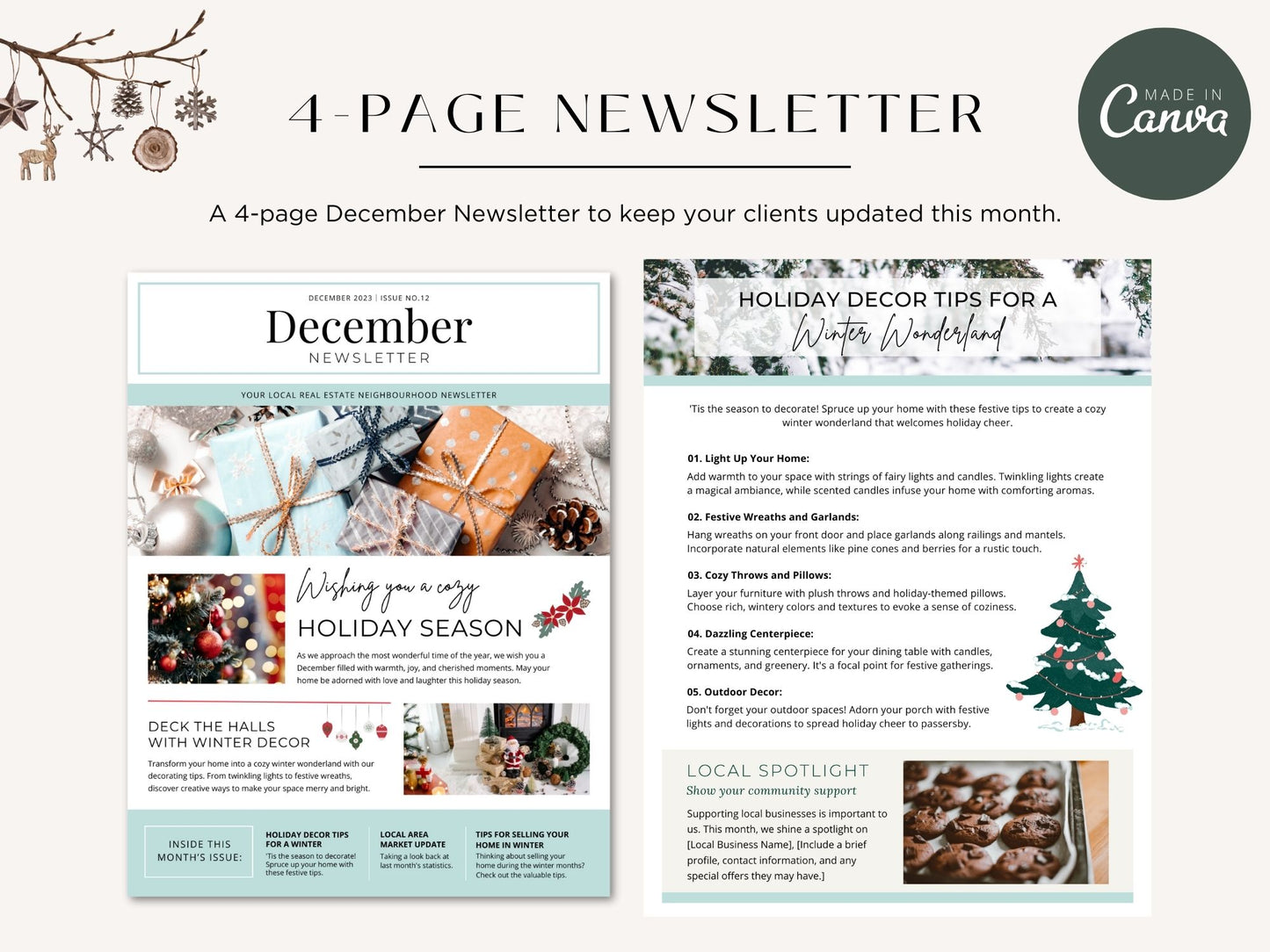 Minimal December Newsletter 2023 - Clean and Stylish Newsletter Template