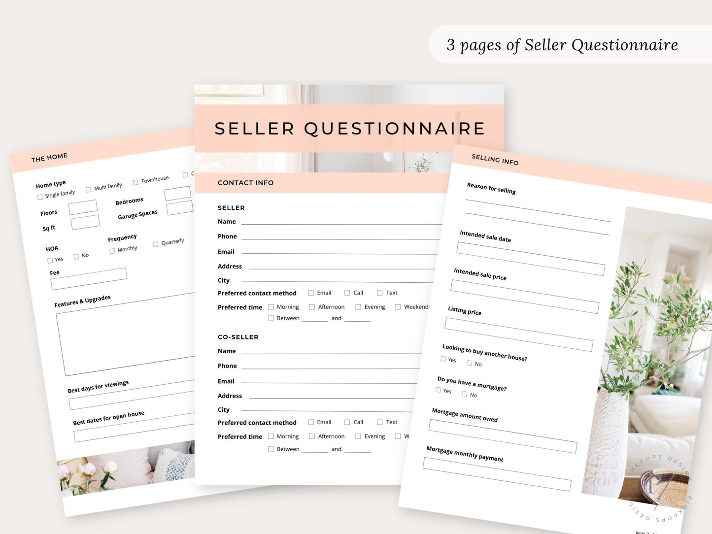 Blush Buyer & Seller Questionnaire Bundle