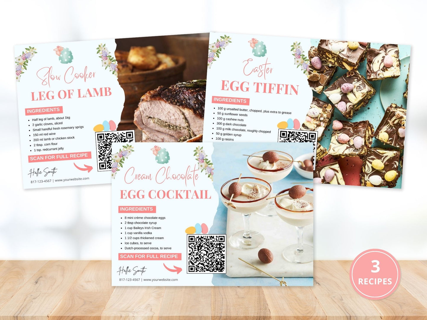 Easter Recipe Postcard Bundle - Professionally designed real estate postcards featuring mouthwatering Easter recipes.