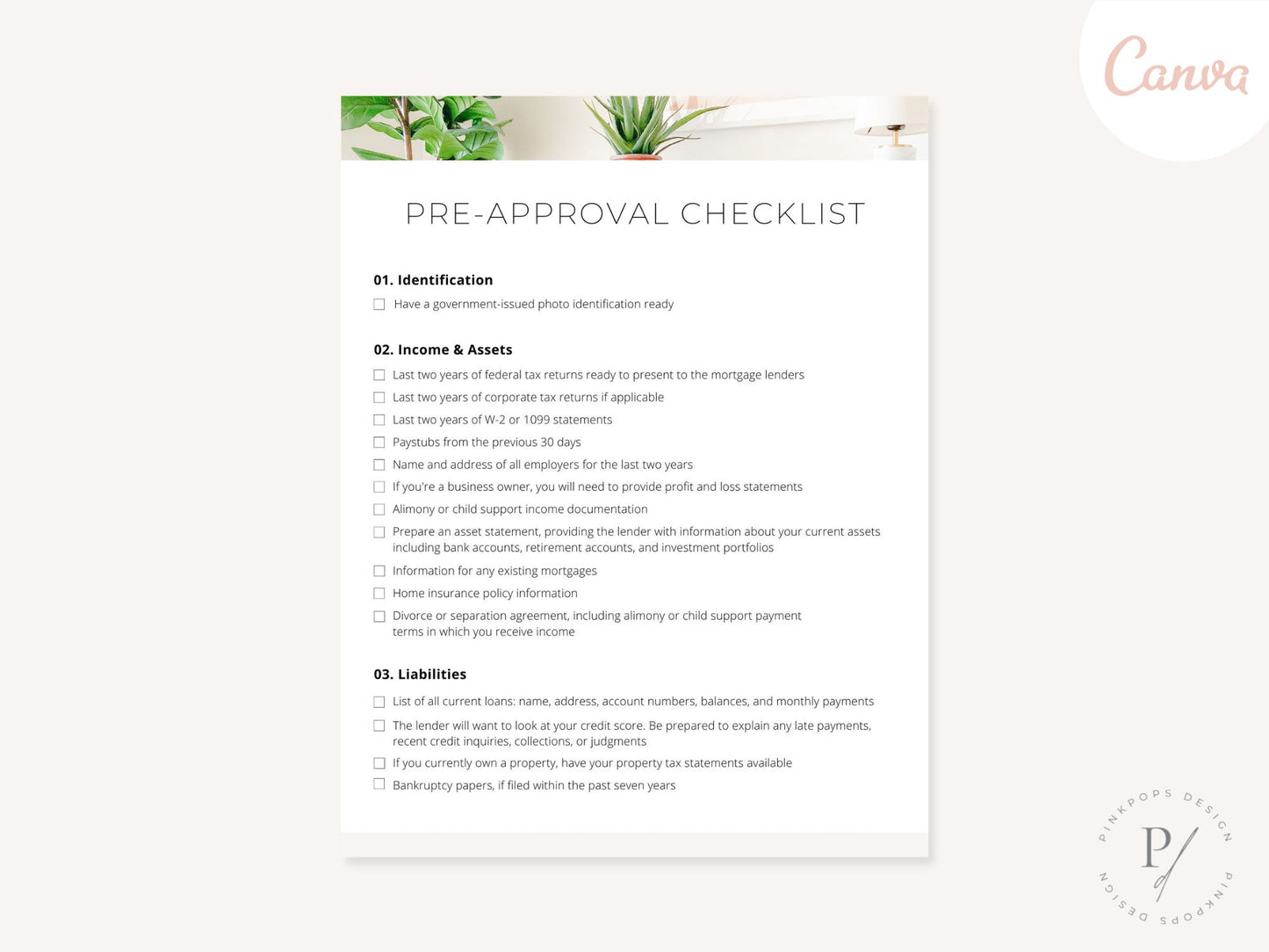 Minimal Pre-Approval Checklist
