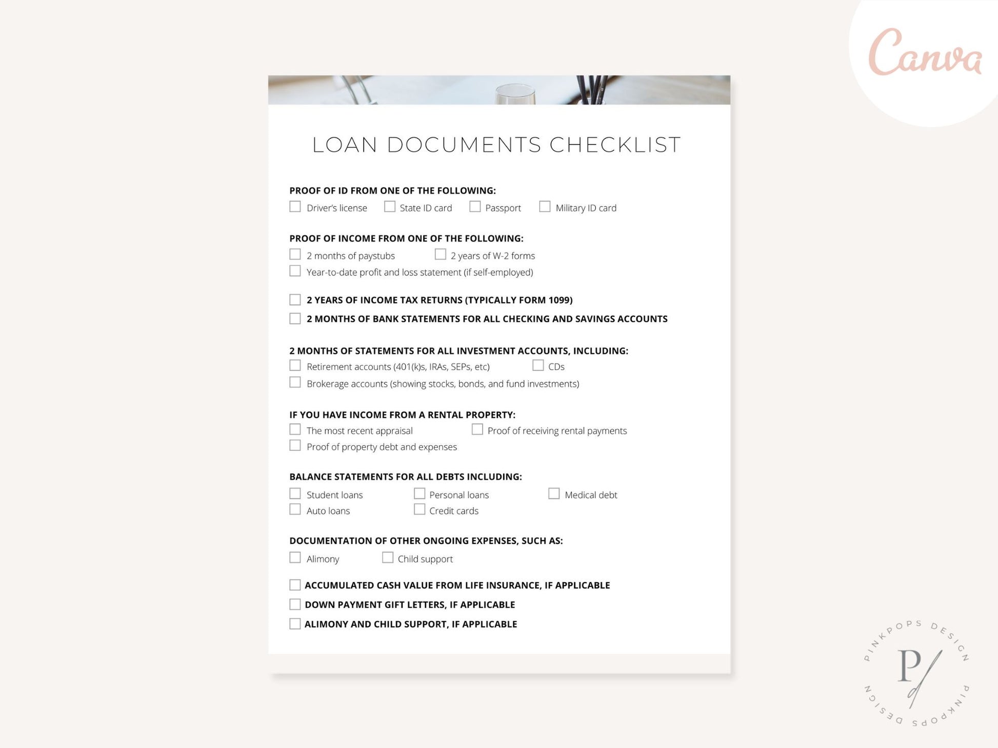 Minimal Loan Documents Checklist - Streamlined toolkit for efficient loan application and financial success.