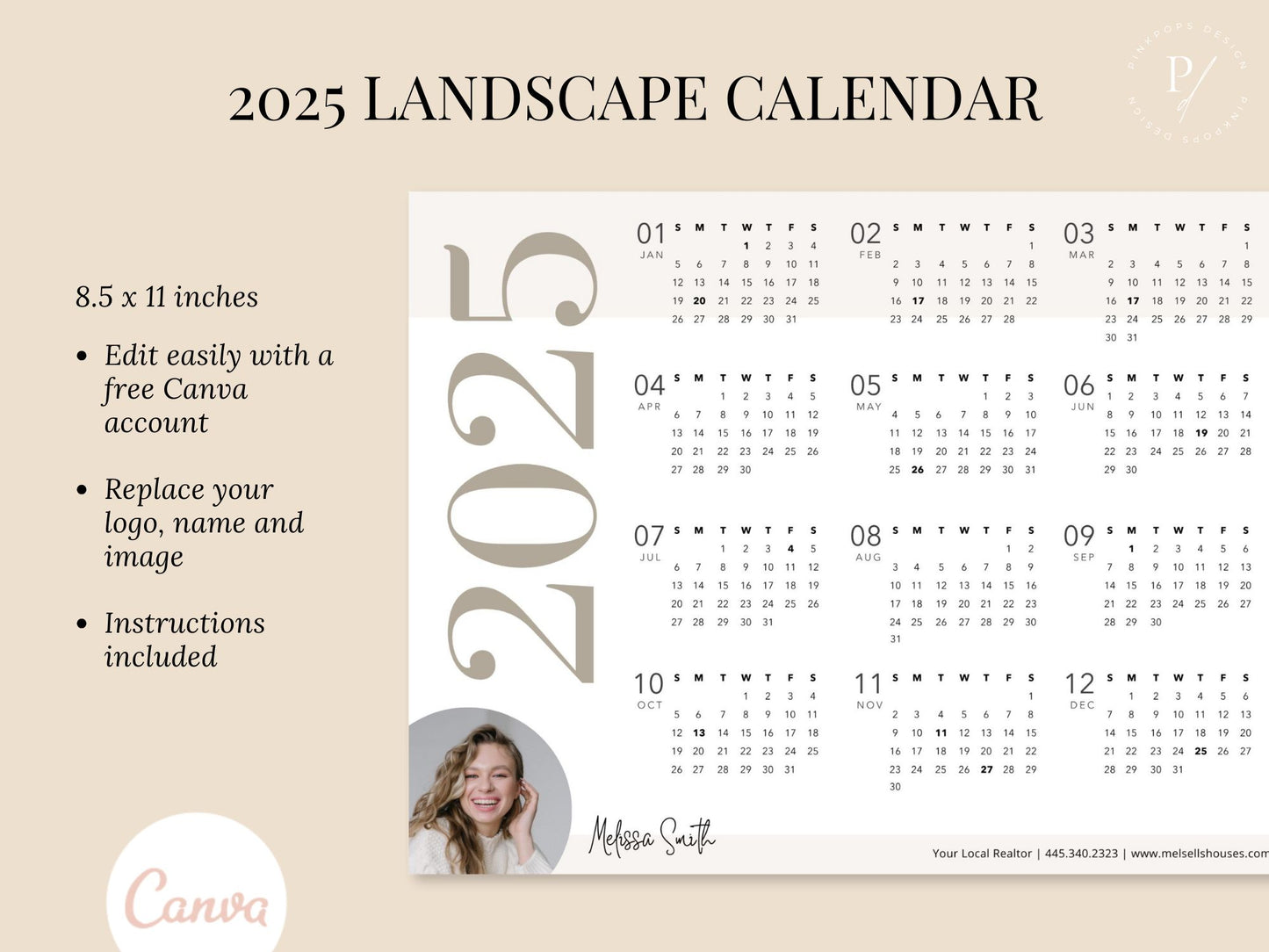 Real Estate 2025 Landscape Calendar