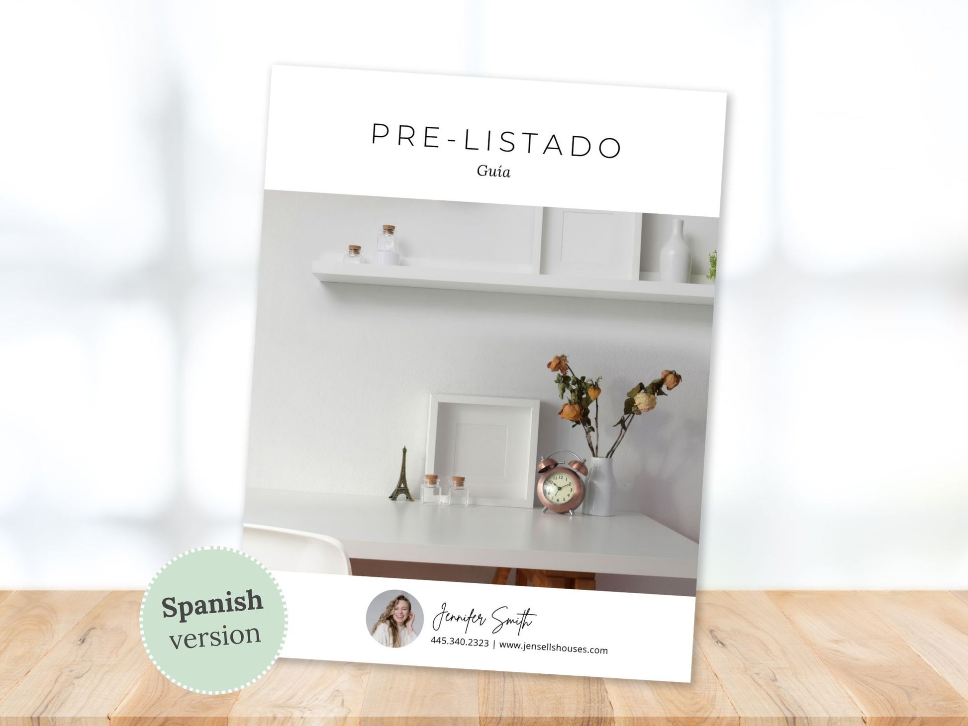 Spanish Minimal Pre-Listing Guide with steps to prepare your home for sale.
