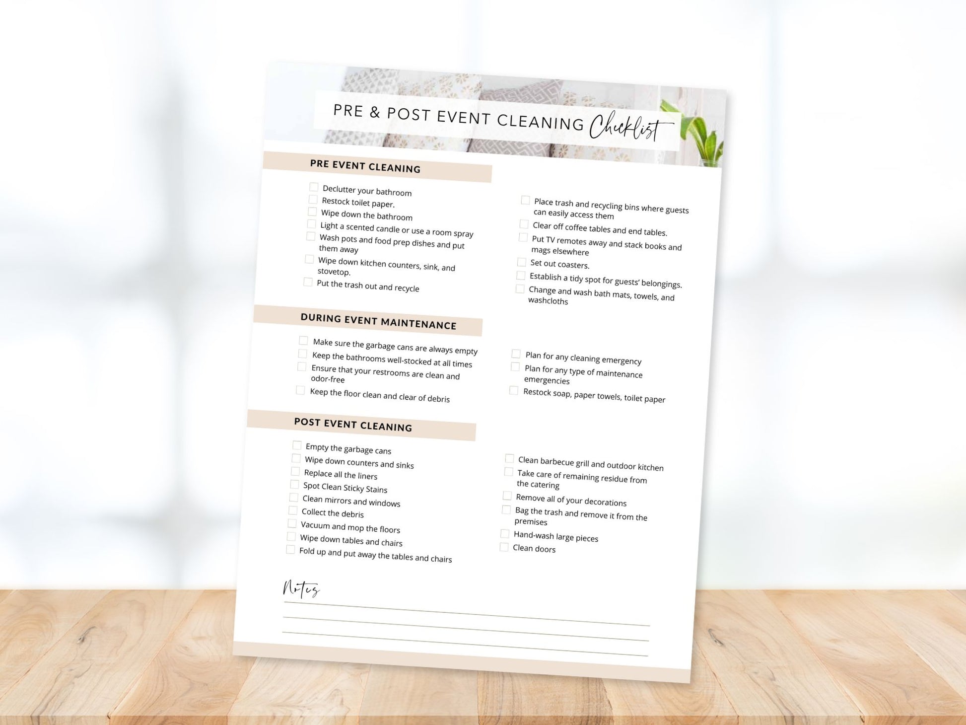 Event Cleaning Checklist - Comprehensive guide for efficient and thorough event cleaning.