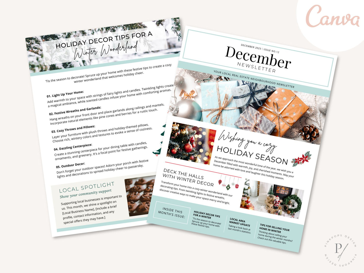 Minimal December Newsletter 2023 - Clean and Stylish Newsletter Template