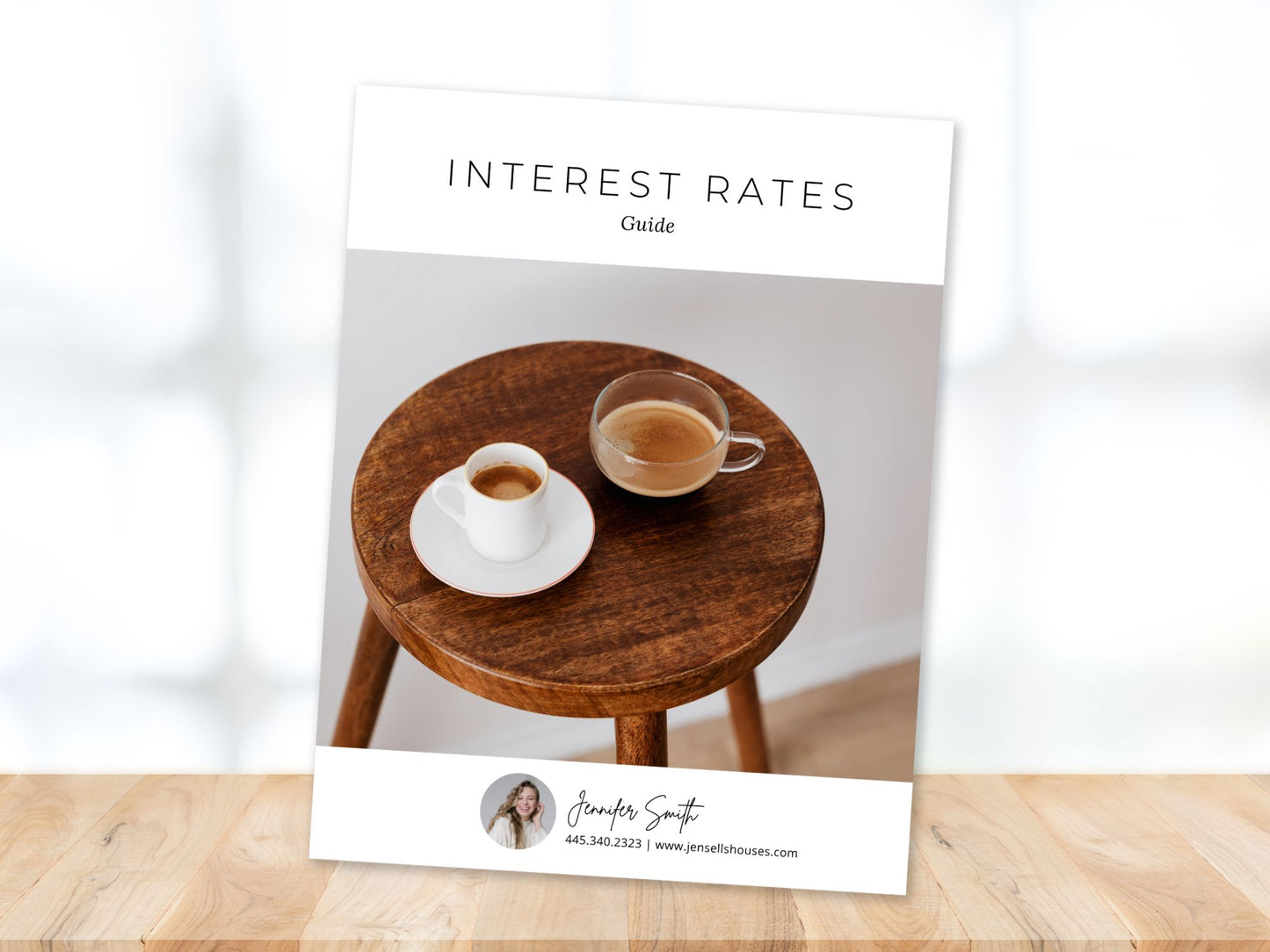 Minimal Interest Rates Guide offering a clear breakdown of interest rates for homebuyers, perfect for real estate agents to share with clients.