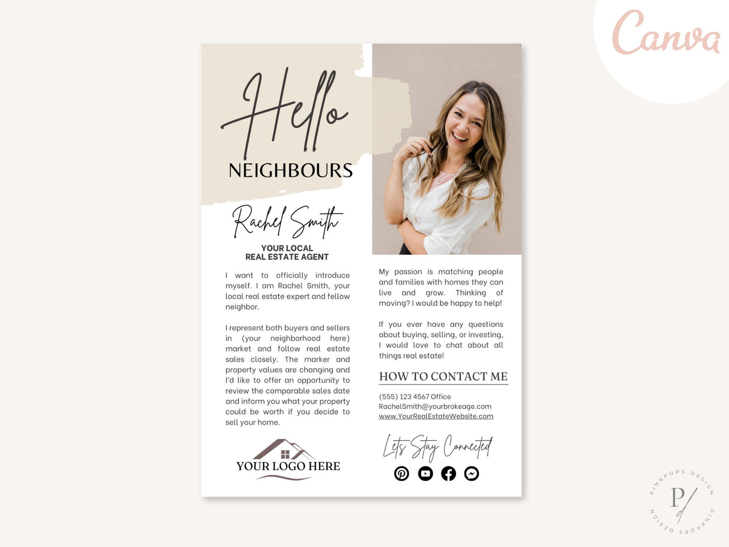 Hello Neighbors Real Estate Letter Vol 03 - Professionally designed real estate letter template for fostering connections with your community.