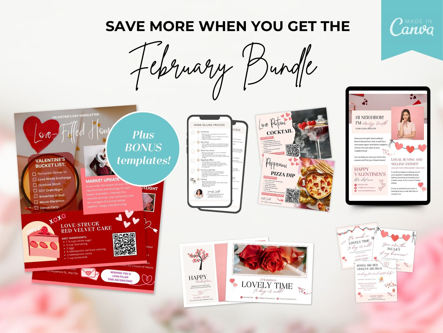 February Farming Bundle - Professionally designed real estate marketing materials for a standout February farming campaign.