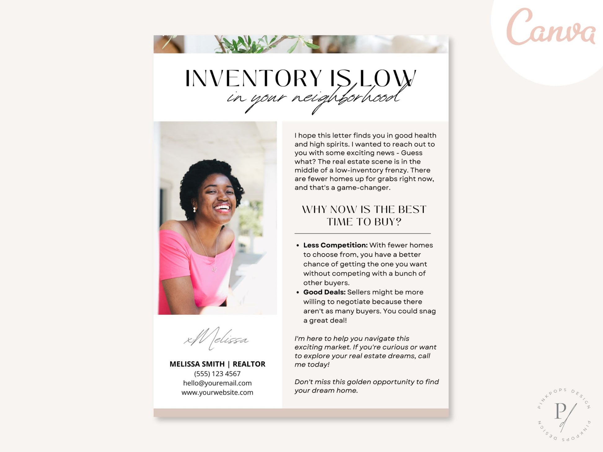 Low Inventory Real Estate Letter Vol 01 - Expertly crafted letter addressing current market conditions, providing insights and strategic advice for buyers and sellers in the low inventory real estate market.