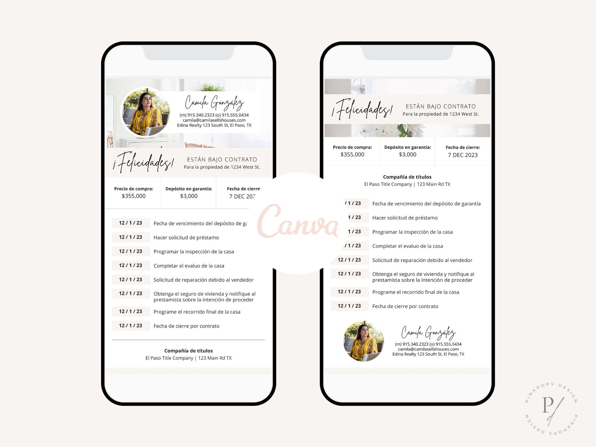 Spanish Textable Under Contract Timeline - Track the under-contract process in Spanish with a textable timeline, keeping clients informed at every stage for transparency and a smooth transaction experience.