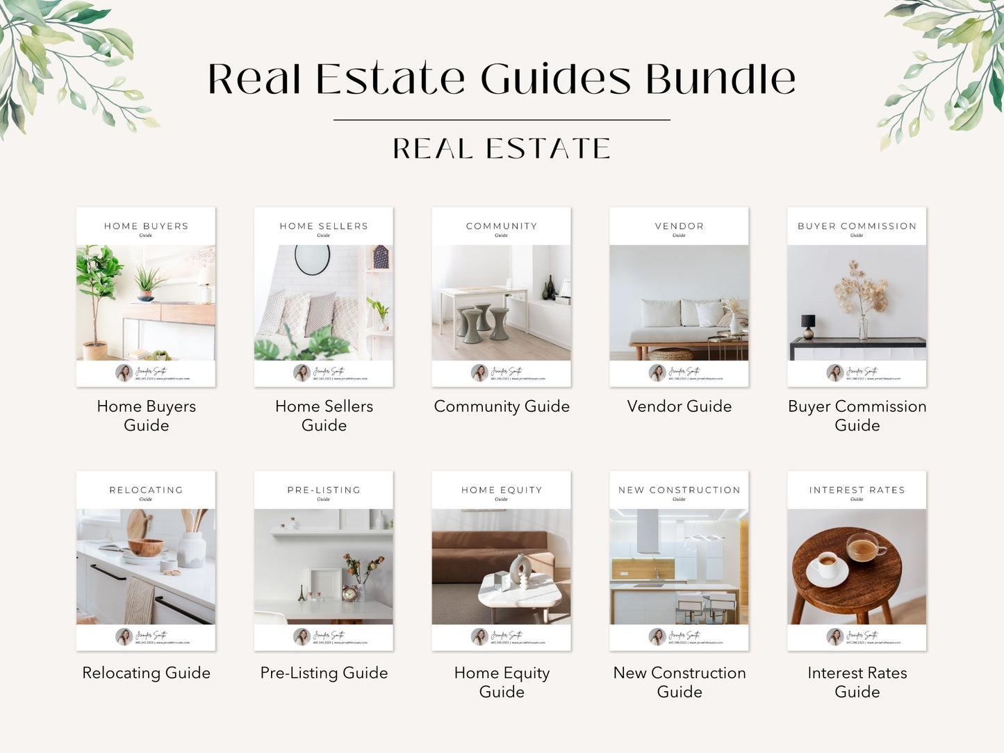 real estate guides bundle with modern clean design