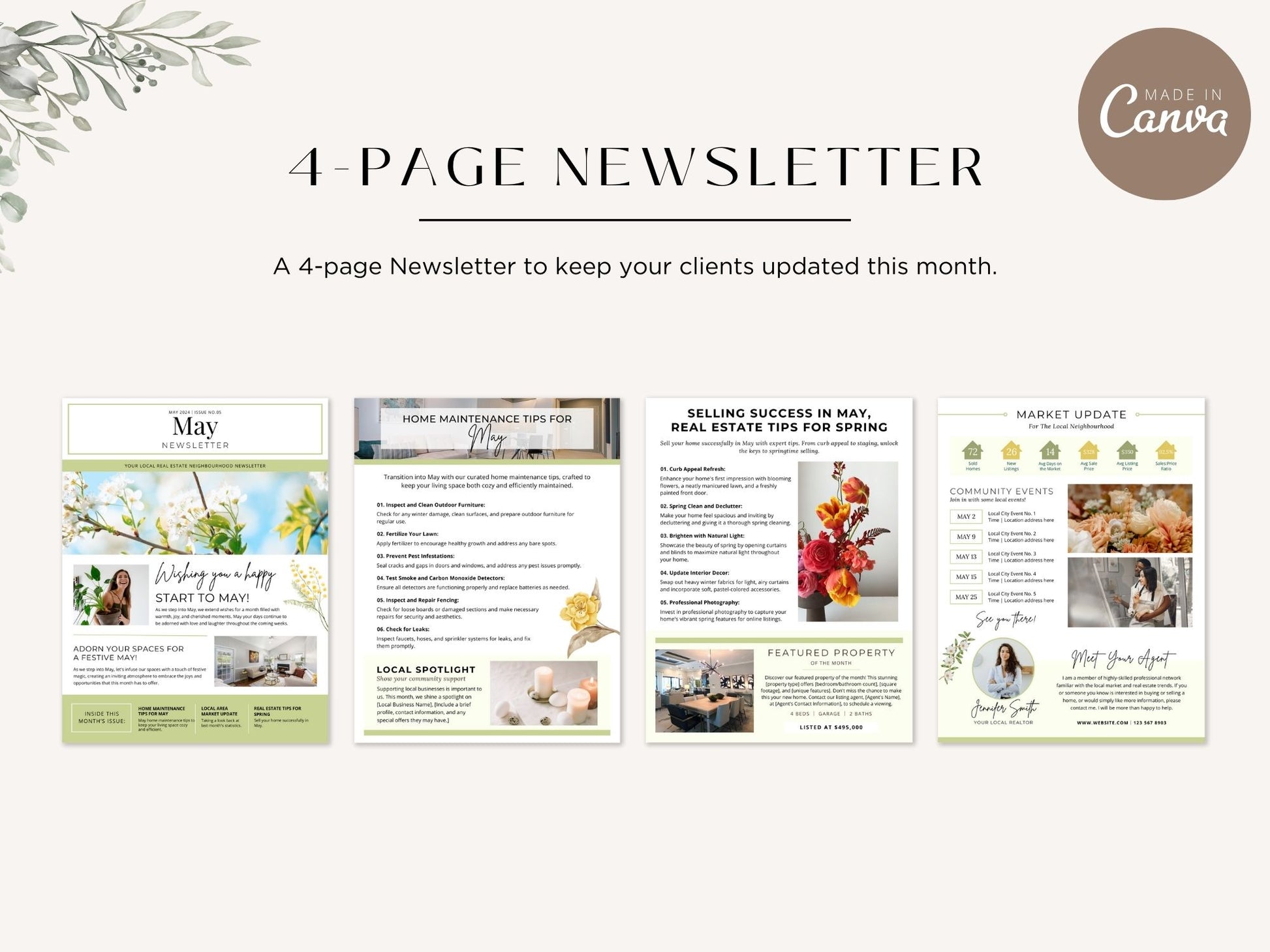 Monthly Newsletter Bundle - Stay connected with engaging newsletters for every month.