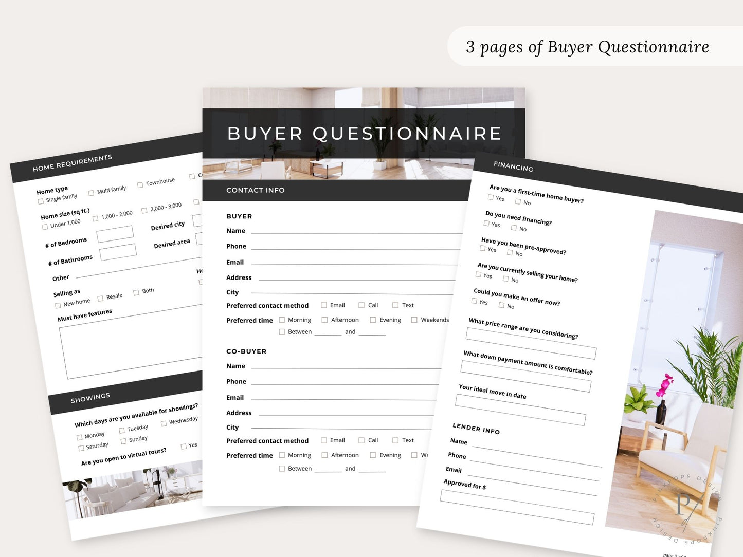Black Buyer & Seller Questionnaire Bundle