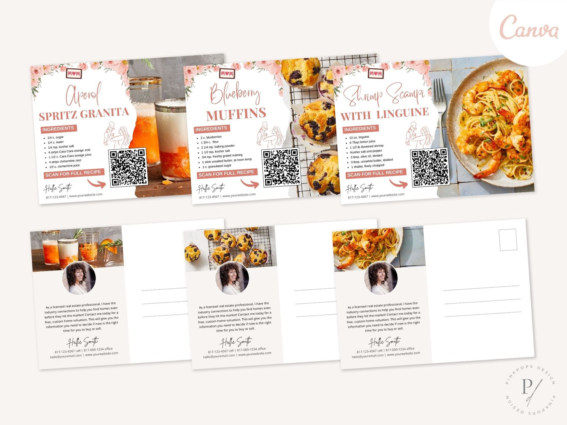 Mother's Day Recipe Postcards - Heartwarming postcards with delightful recipes for personalized real estate marketing on Mother's Day.