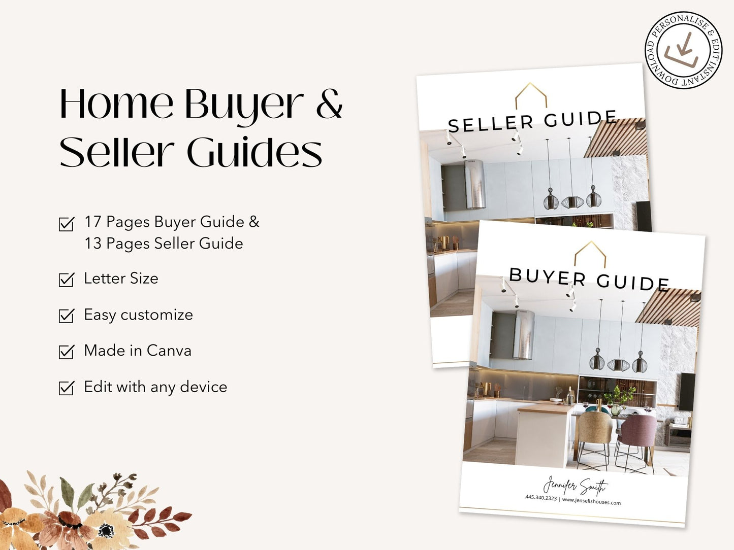 Gold Minimal Buyer and Seller Guides Vol 01- Essential insights for a successful real estate  journey.