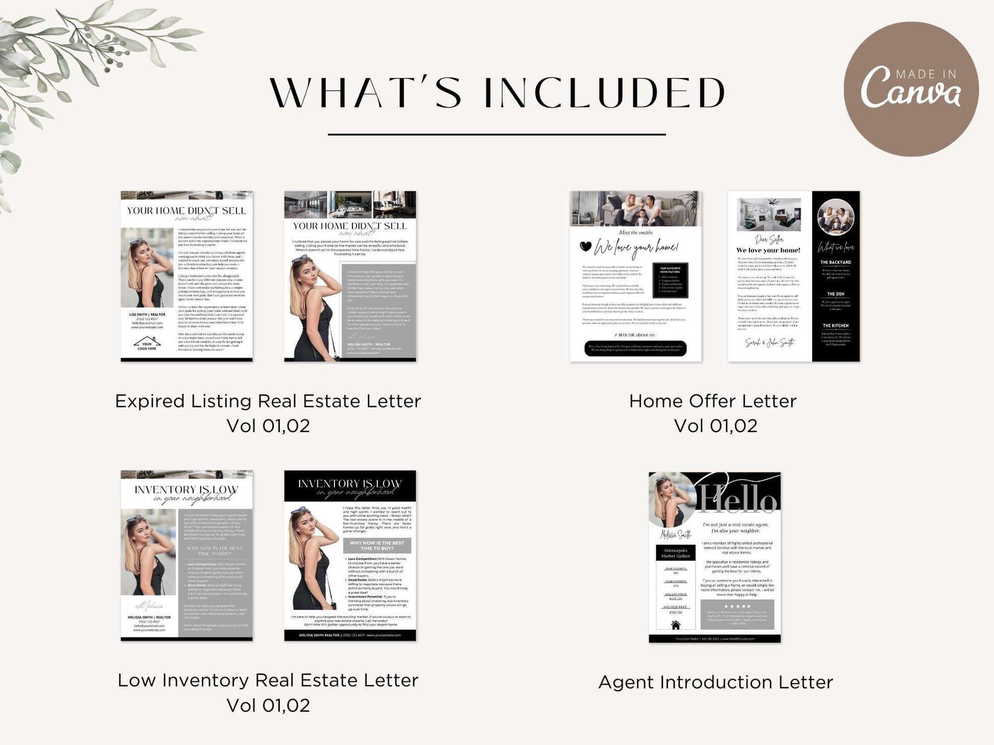  Black Real Estate Prospecting Letter Bundle- Professional templates for real estate lead  generation.