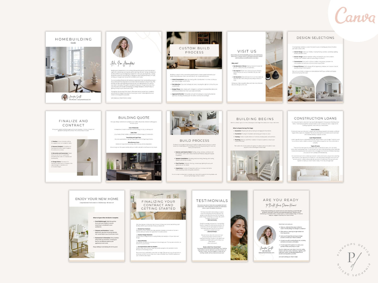 Editable homebuilding guide for real estate agents