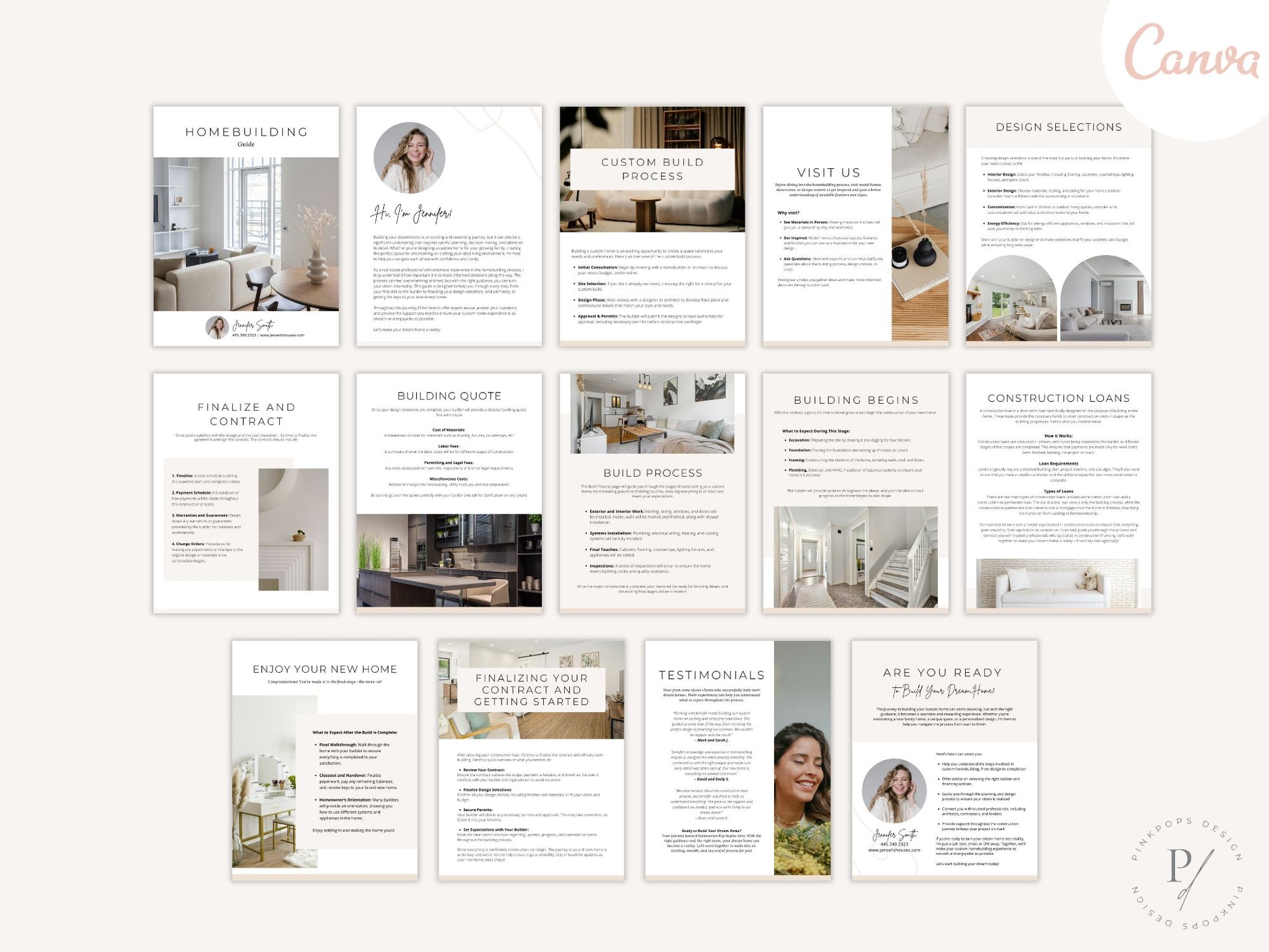 Editable homebuilding guide for real estate agents